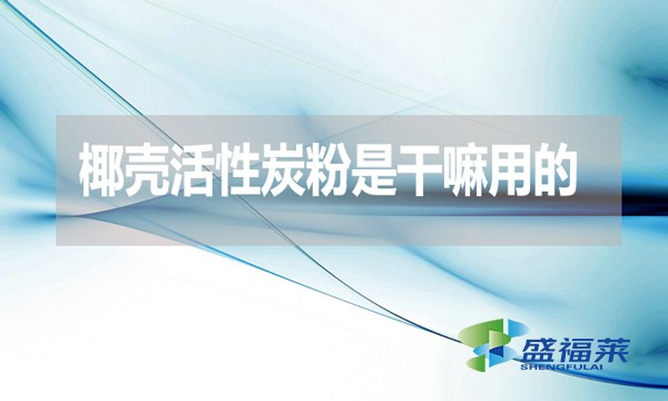 椰壳活性炭粉是干嘛用的?