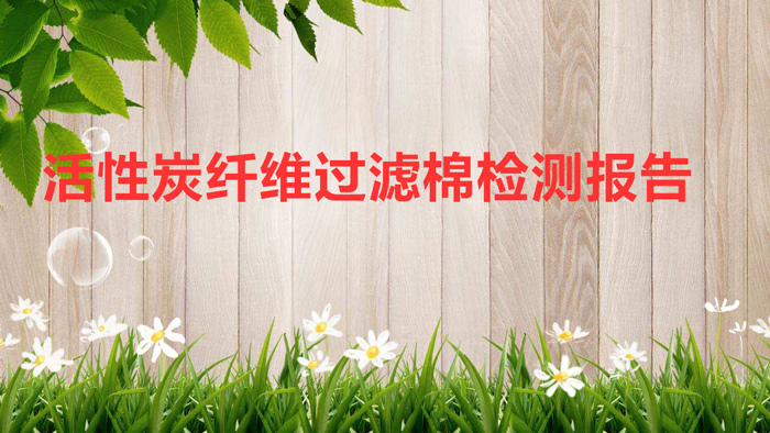 活性炭纤维过滤棉检测报告